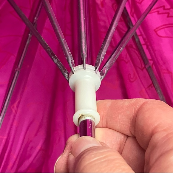 90s Vintage Rugrats Kids Umbrella 1998 Viacom Pink Parapluie Les Razmoket - Picture 13 of 17